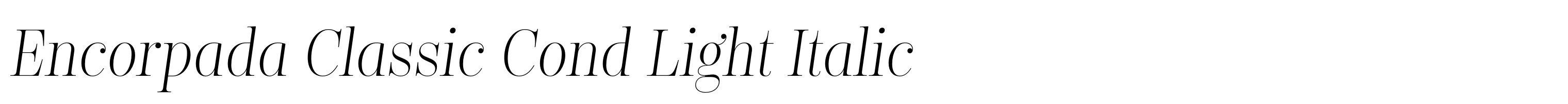 Encorpada Classic Cond Light Italic